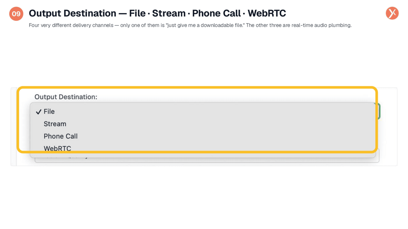 Output Destination Options