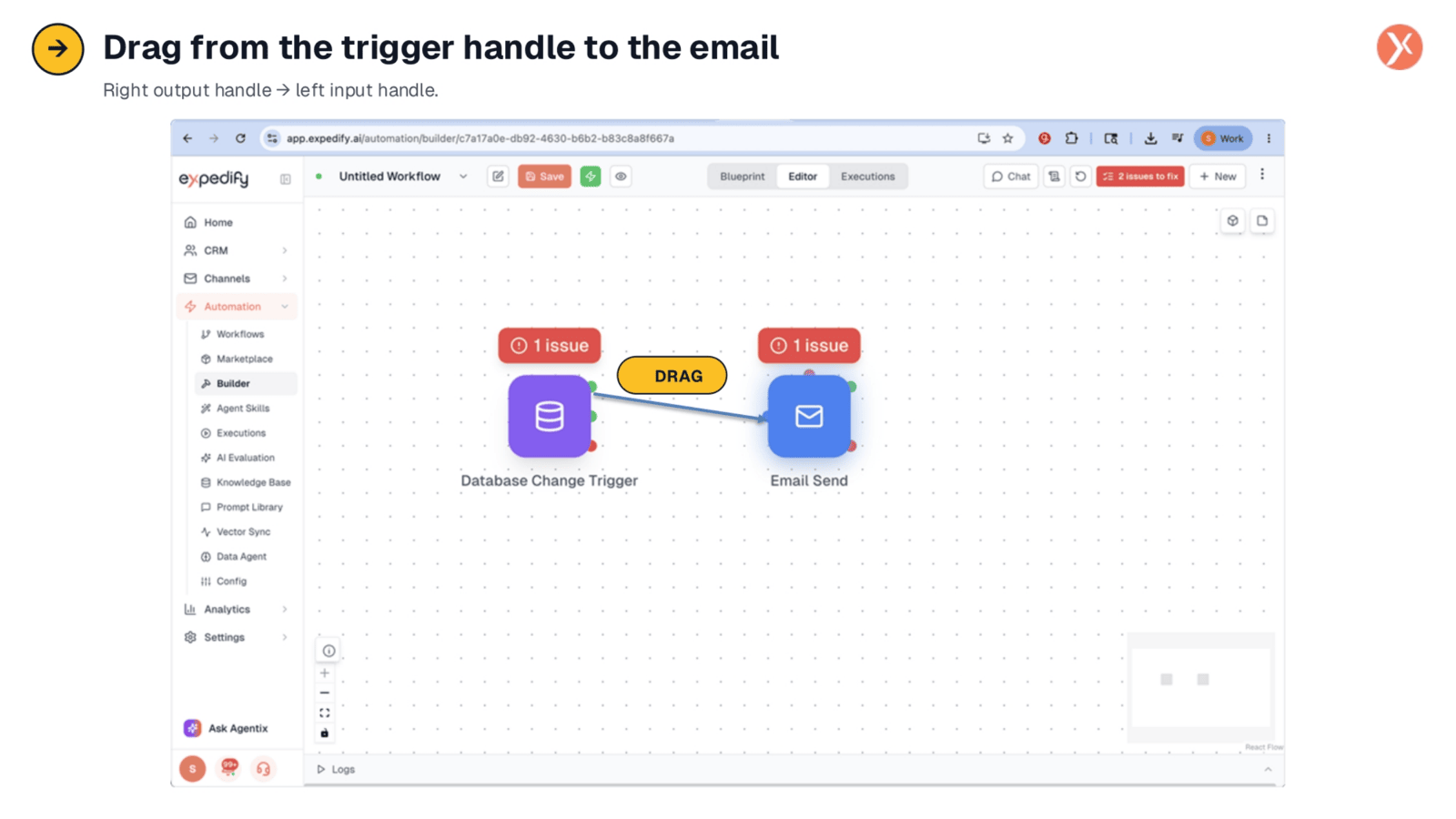 Connecting Trigger to Email Action