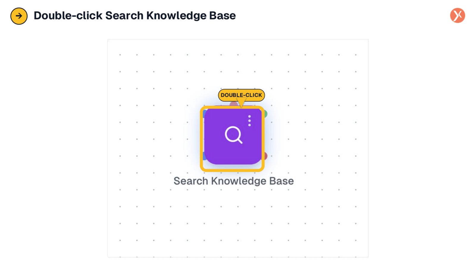 Double-click Search Knowledge Base