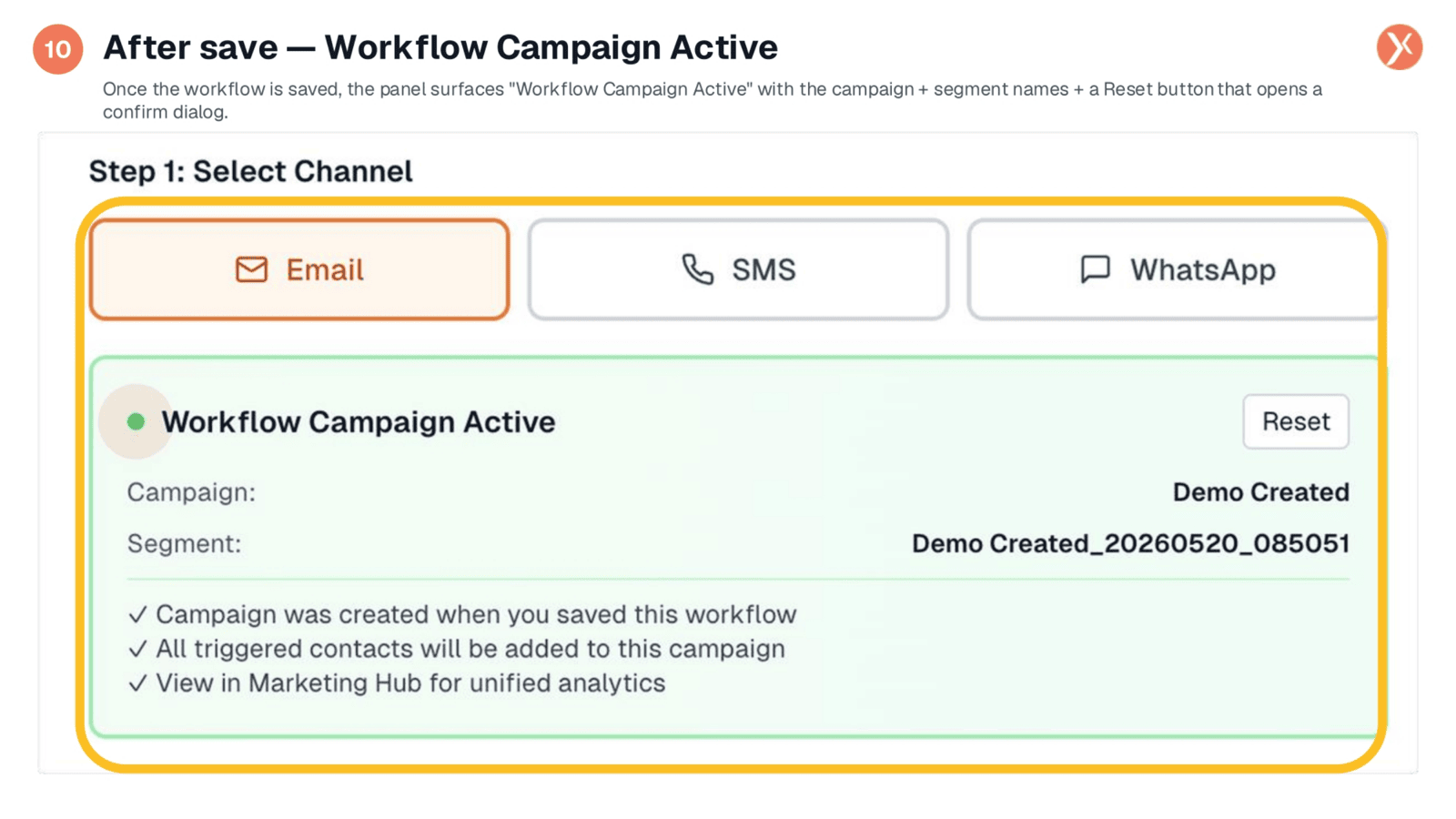 Workflow Campaign Active Status
