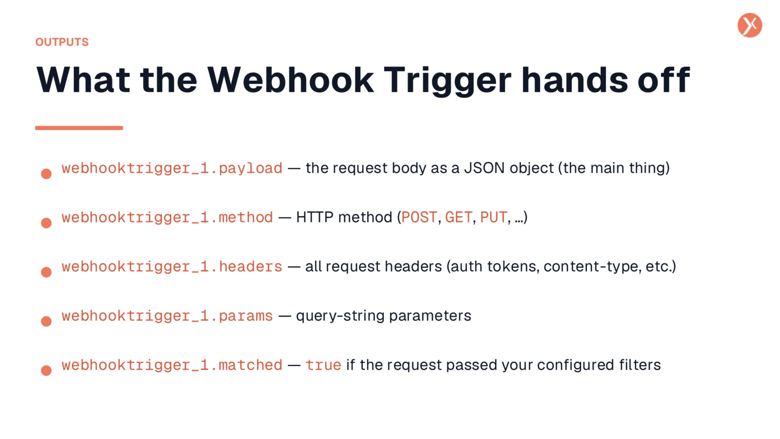 Webhook Trigger Outputs
