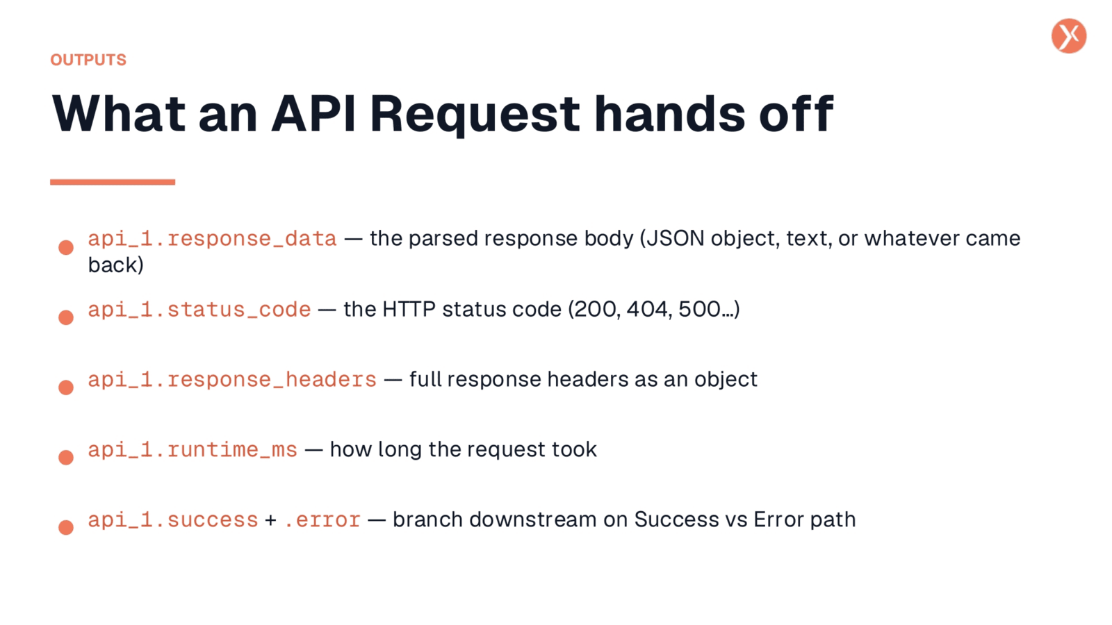 API Request Node Outputs