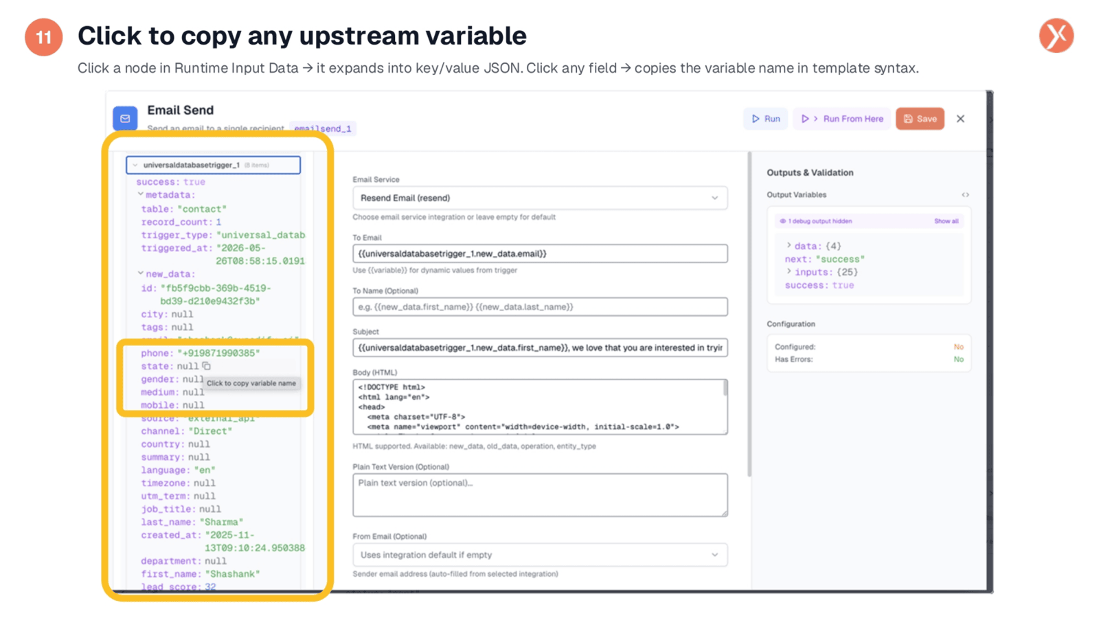 Click to Copy Any Upstream Variable