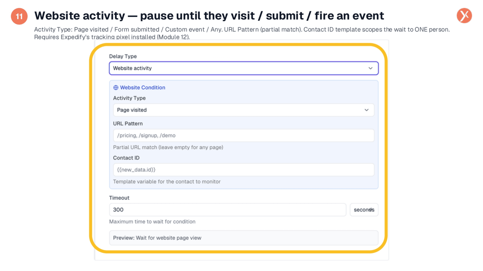 Pausing for Website Interaction