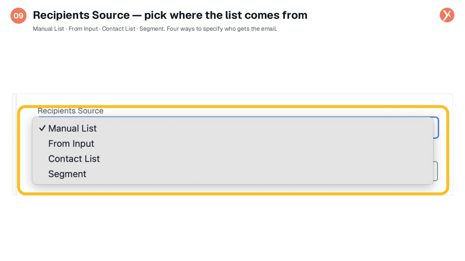 Choosing the Recipients Source