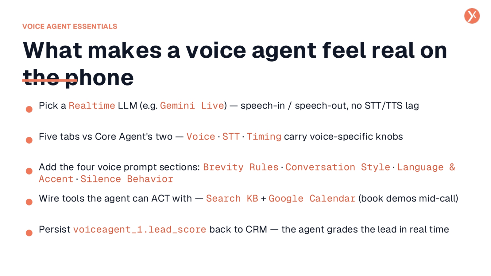 Essentials for a Real-Feeling Voice Agent