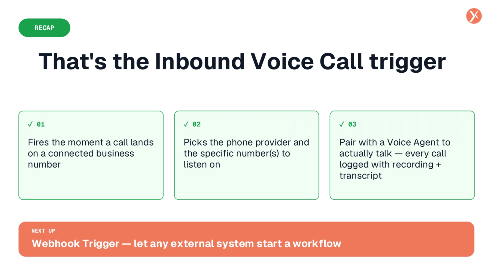 Inbound Voice Call Trigger Recap