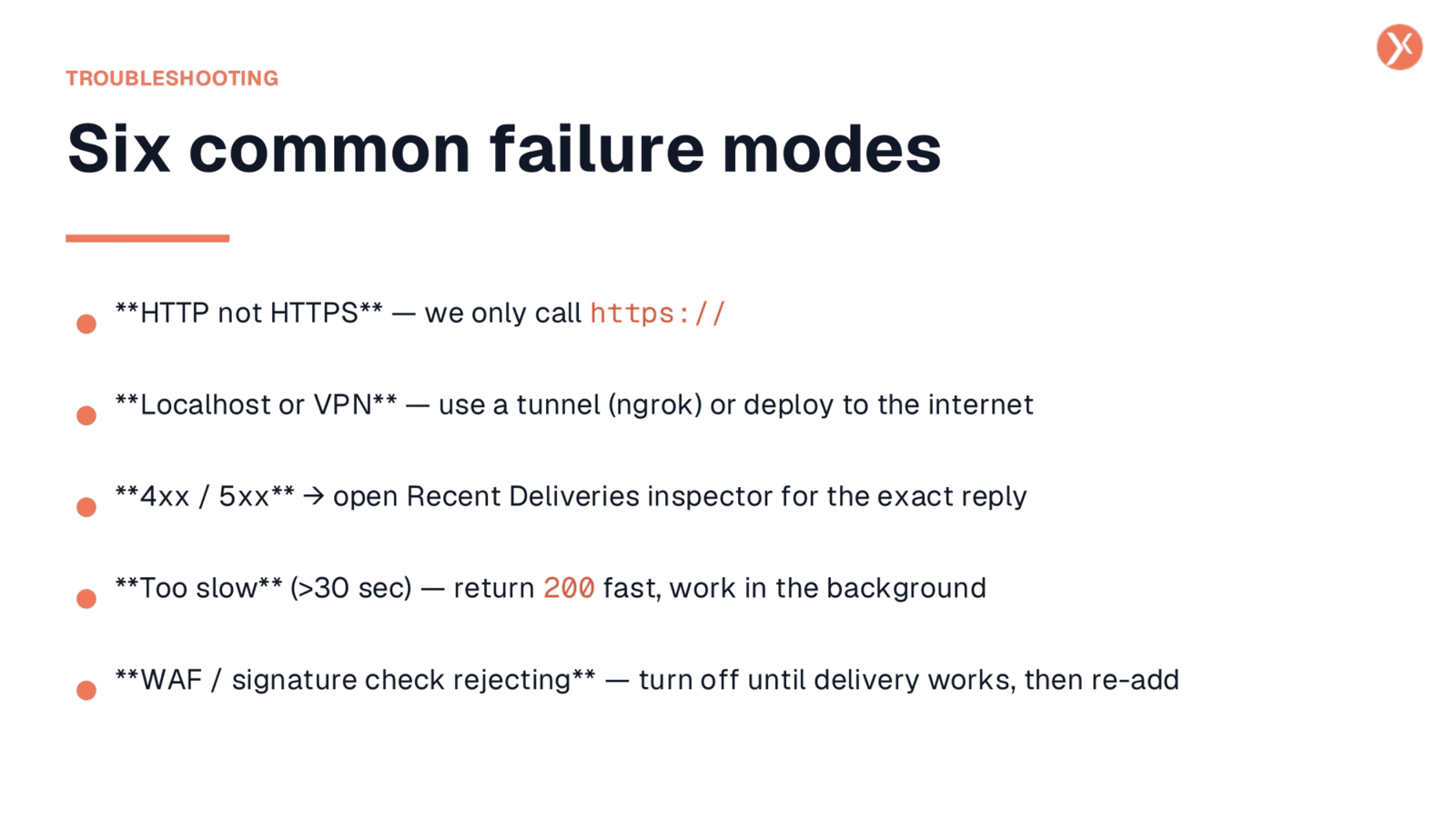 Common Webhook Failure Modes
