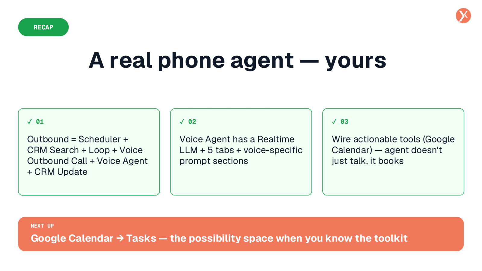 Recap: Your Real Phone Agent