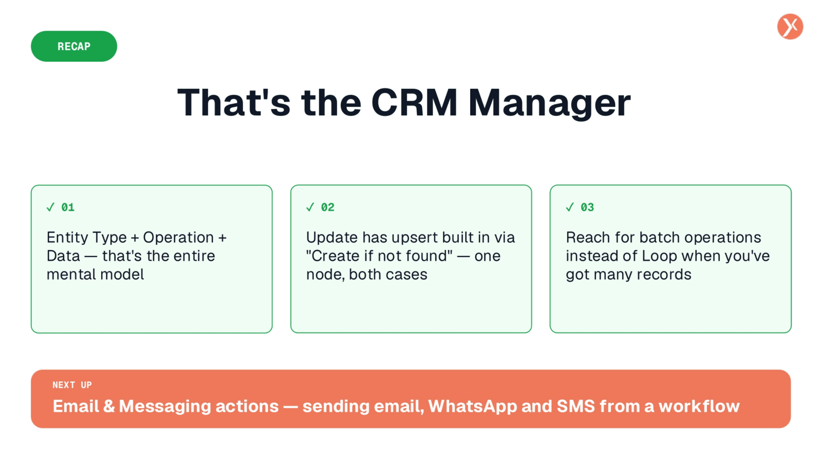 CRM Manager Recap