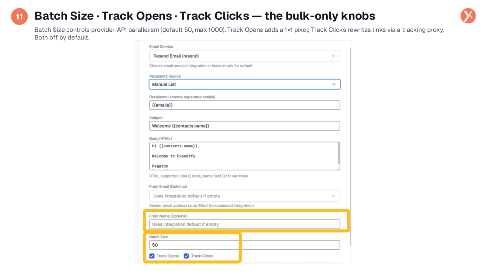 Bulk-Specific Controls: Batch Size and Tracking