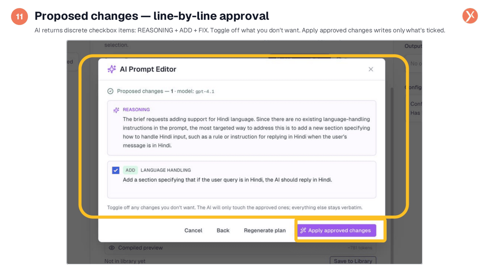 Proposed Changes: Line-by-Line Approval