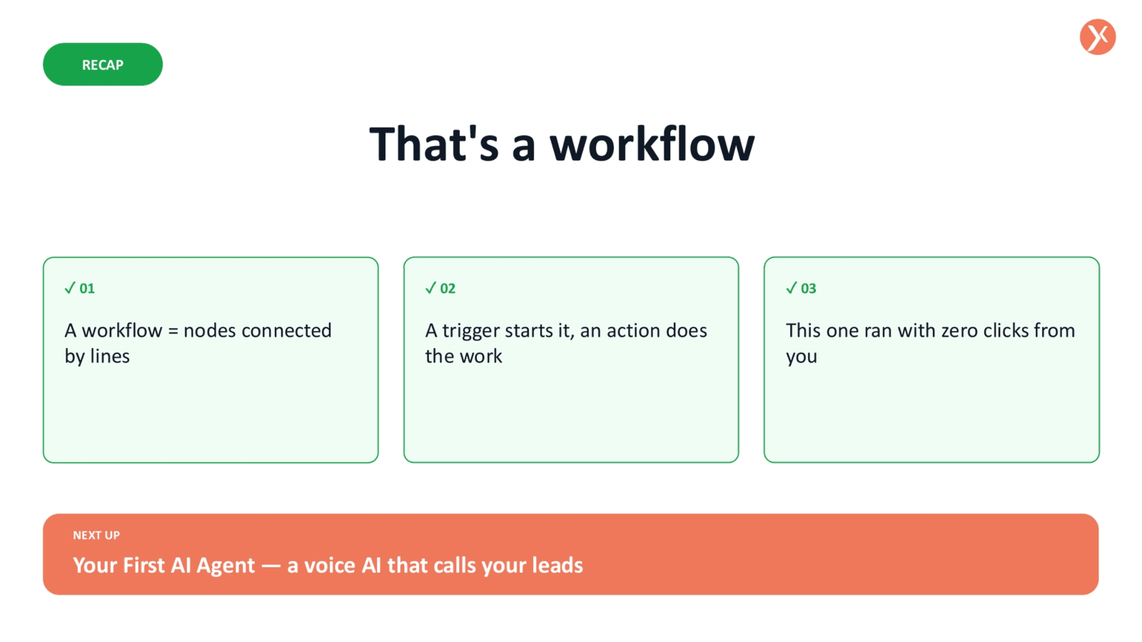 Workflow Recap