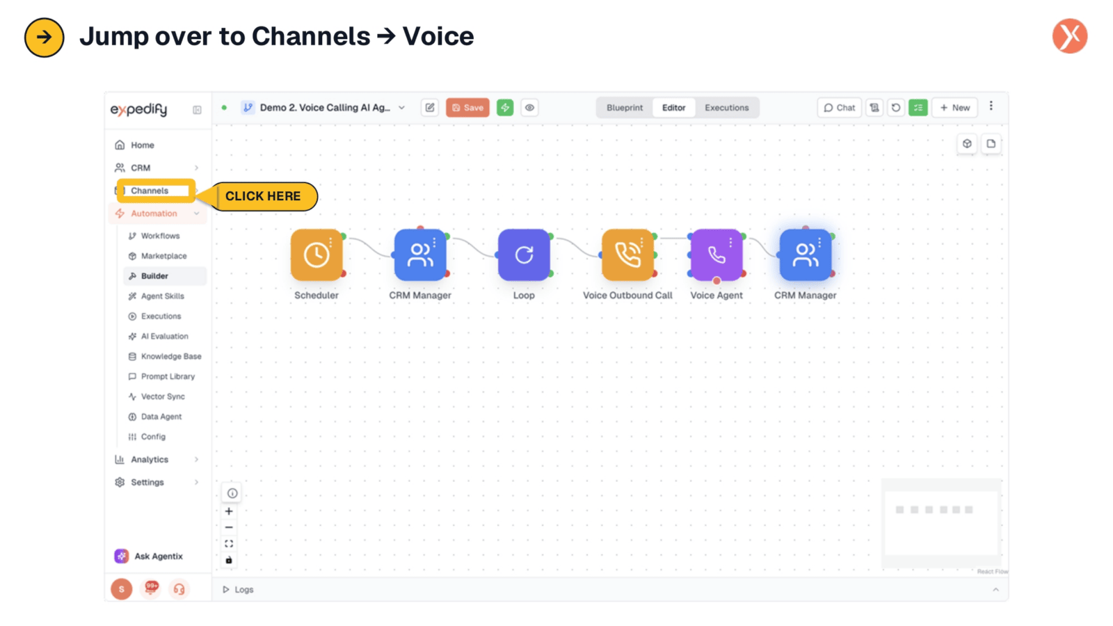 Navigating to Channels: Voice